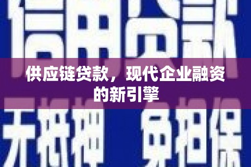 海城供应链贷款，现代企业融资的新引擎