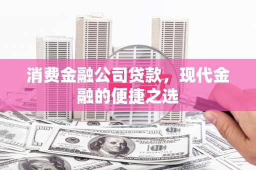 海城消费金融公司贷款，现代金融的便捷之选