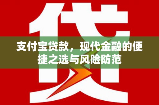 海城支付宝贷款，现代金融的便捷之选与风险防范