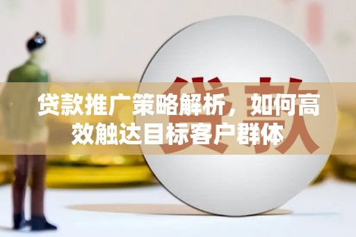 海城贷款推广策略解析，如何高效触达目标客户群体