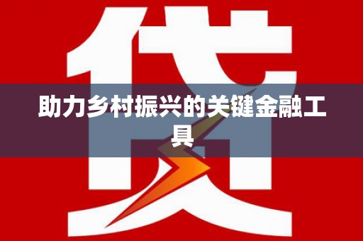 海城助力乡村振兴的关键金融工具