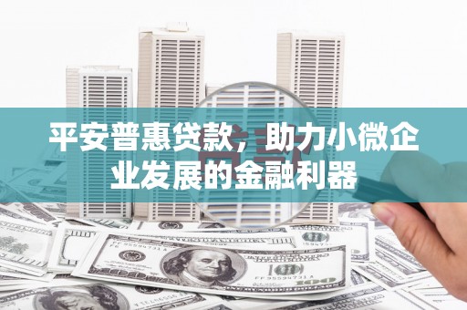 海城平安普惠贷款，助力小微企业发展的金融利器