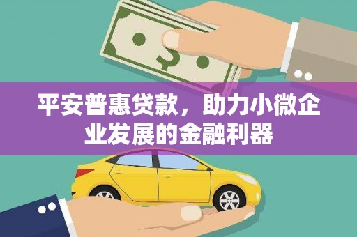 海城平安普惠贷款，助力小微企业发展的金融利器