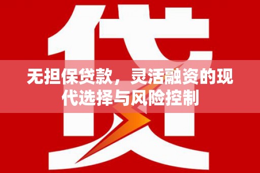 海城无担保贷款，灵活融资的现代选择与风险控制