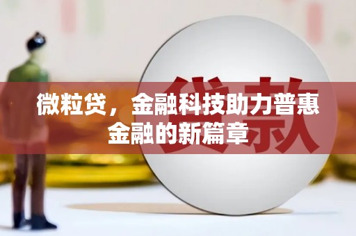 海城微粒贷，金融科技助力普惠金融的新篇章