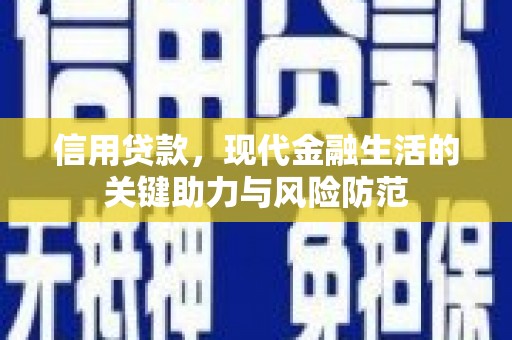 海城信用贷款，现代金融生活的关键助力与风险防范