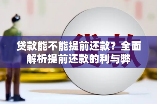 海城贷款能不能提前还款？全面解析提前还款的利与弊