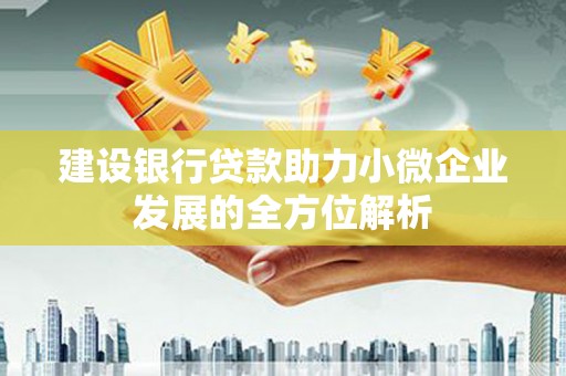 海城建设银行贷款助力小微企业发展的全方位解析