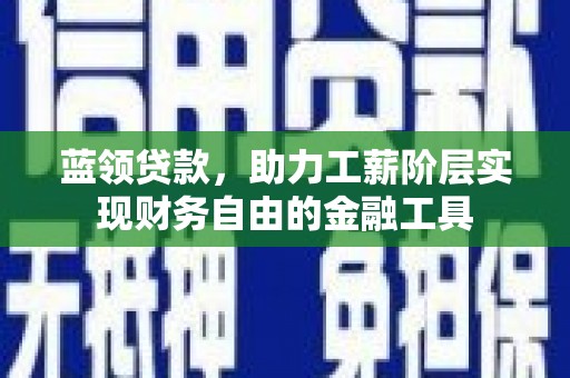 海城蓝领贷款，助力工薪阶层实现财务自由的金融工具