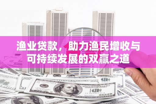 海城渔业贷款，助力渔民增收与可持续发展的双赢之道