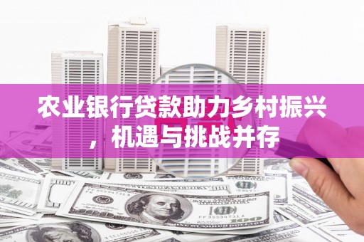 海城农业银行贷款助力乡村振兴，机遇与挑战并存