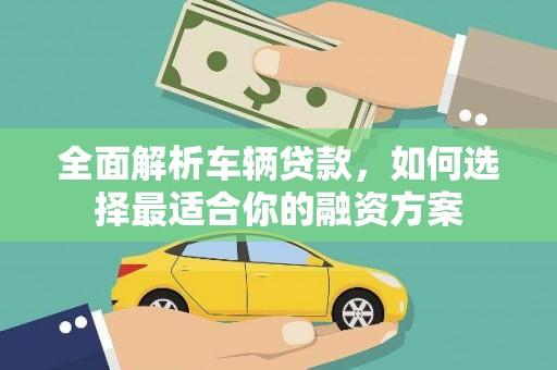 海城全面解析车辆贷款，如何选择最适合你的融资方案