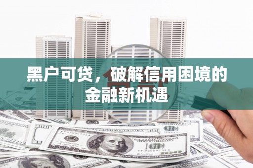 海城黑户可贷，破解信用困境的金融新机遇