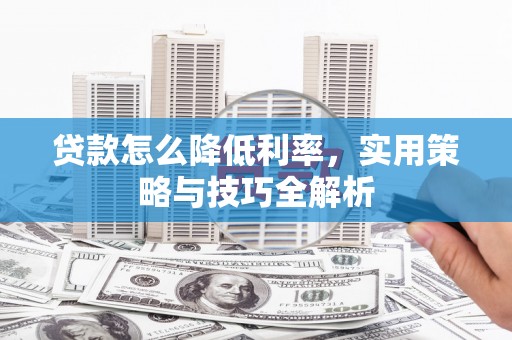 海城贷款怎么降低利率，实用策略与技巧全解析