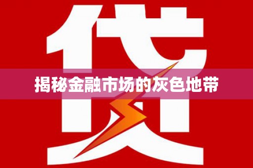 海城揭秘金融市场的灰色地带