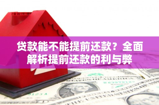 海城贷款能不能提前还款？全面解析提前还款的利与弊